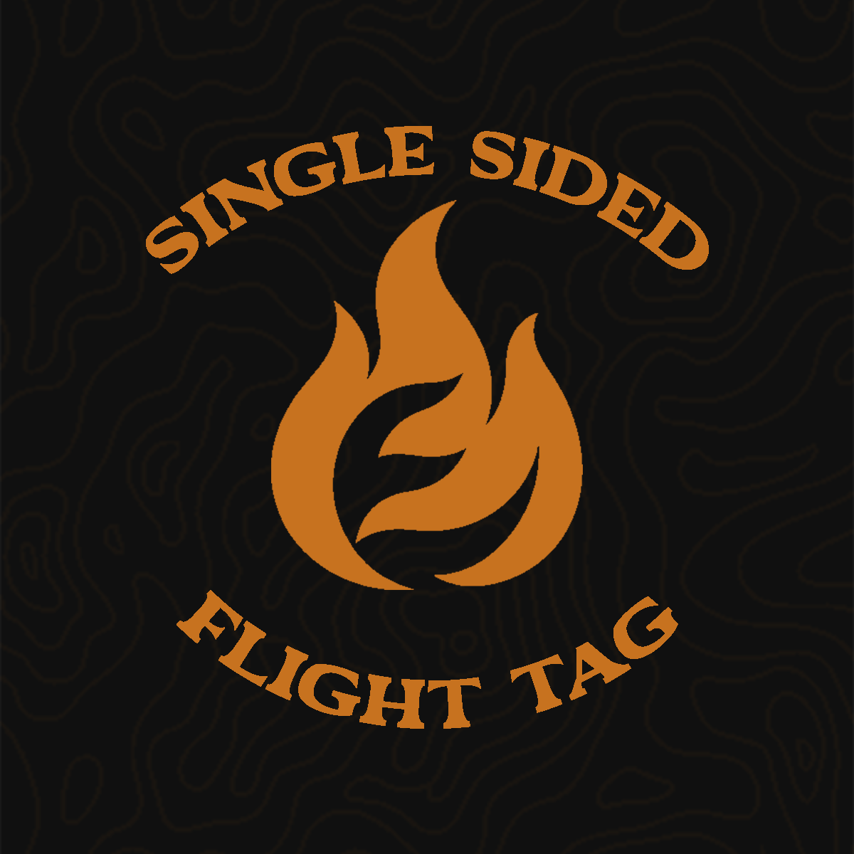 Single Sided Custom Embroidered Flight Tag