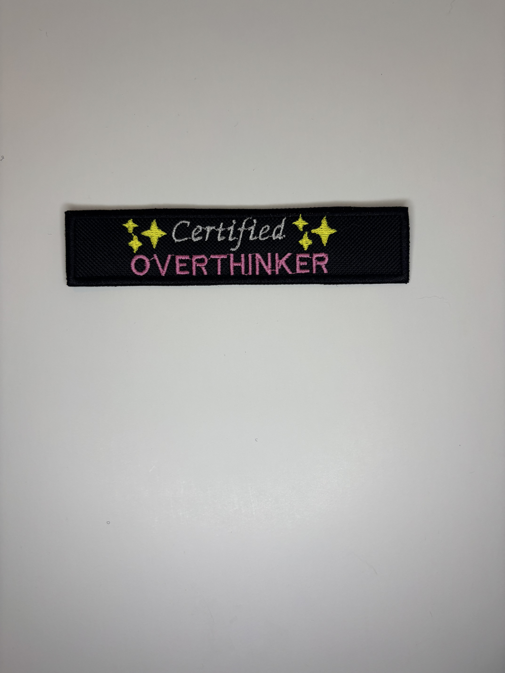 Certified Overthinker Embroidered Flight Tag