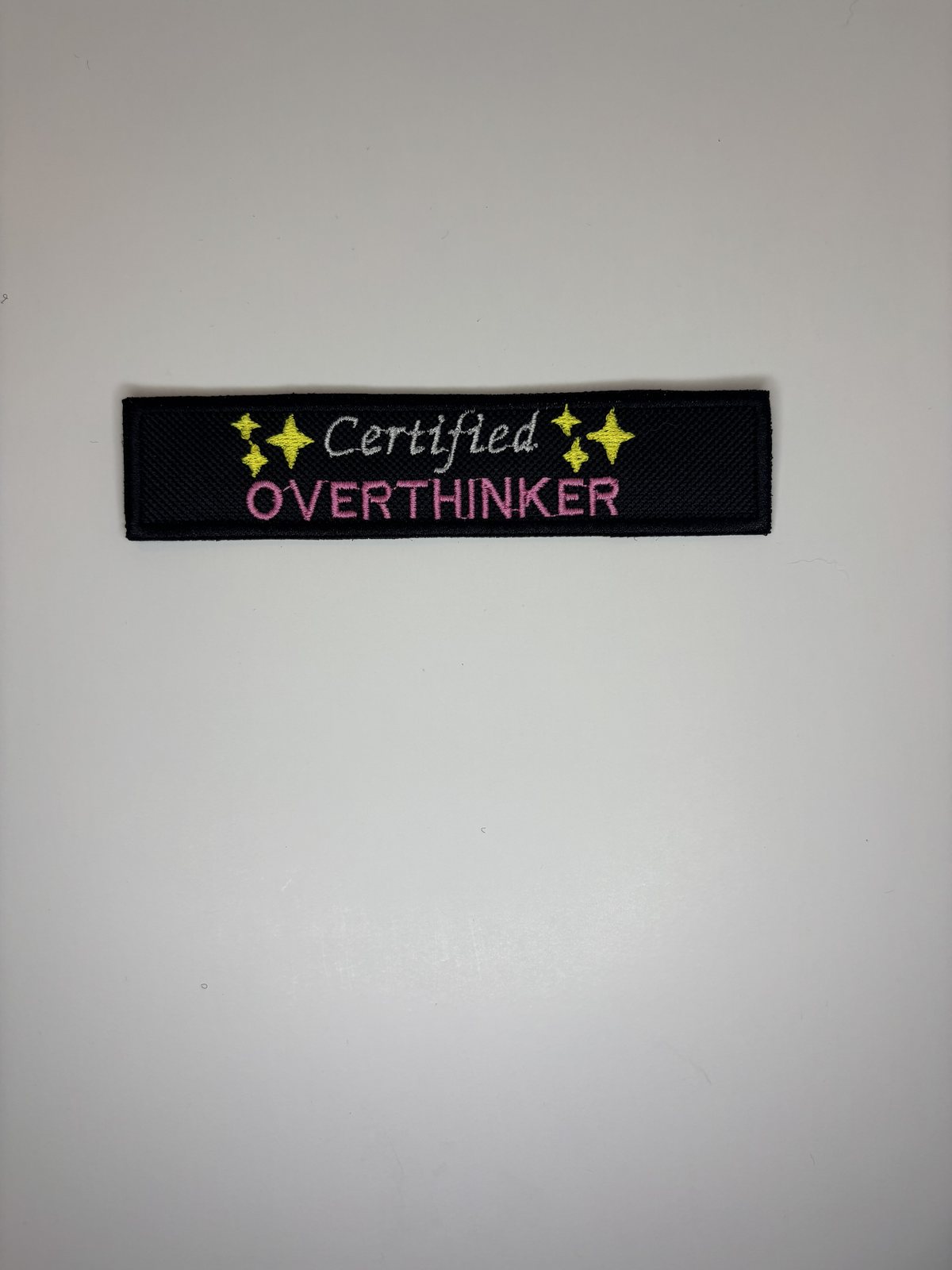 Certified Overthinker Embroidered Flight Tag
