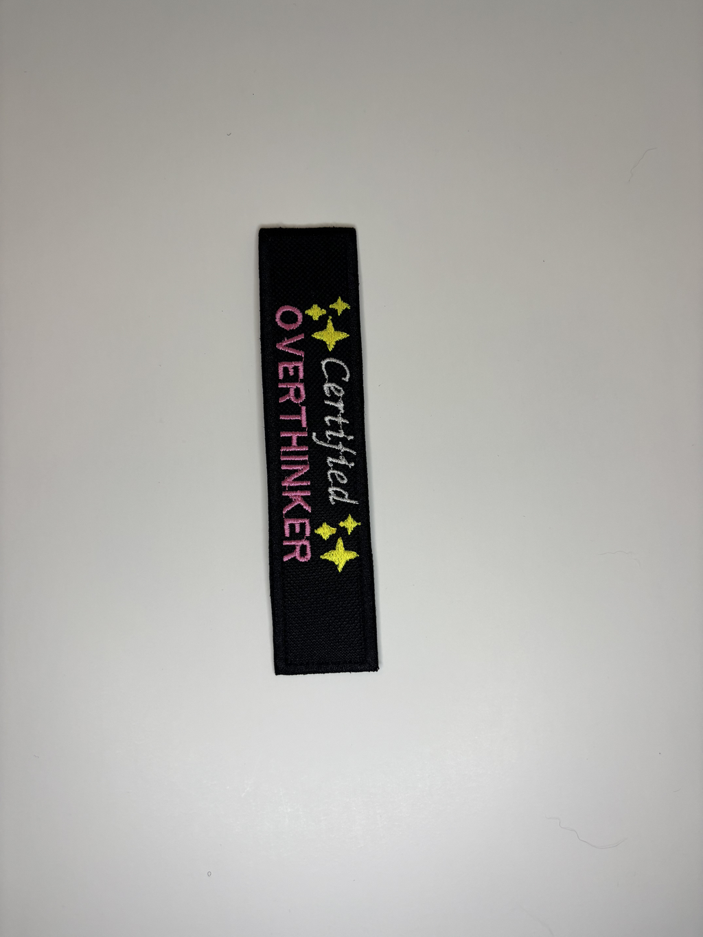 Certified Overthinker Embroidered Flight Tag