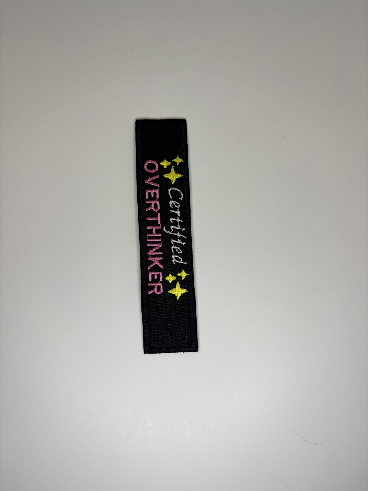 Certified Overthinker Embroidered Flight Tag