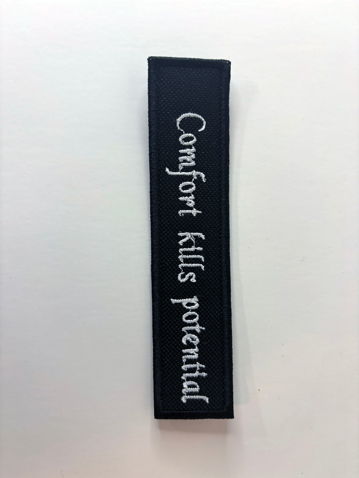 Comfort Kills Potential Embroidered Flight Tag
