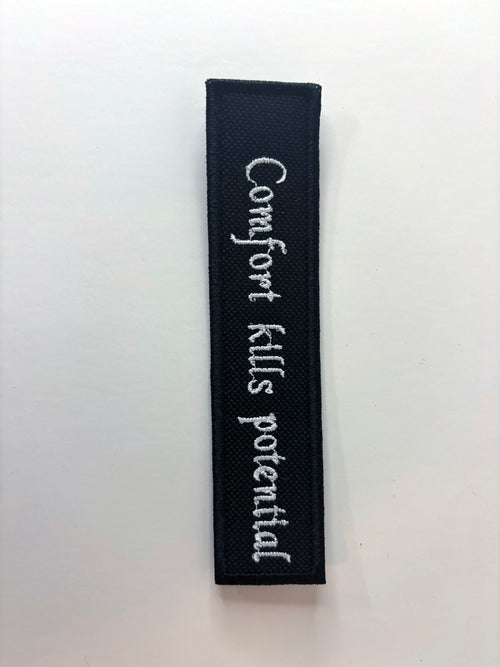 Comfort Kills Potential Embroidered Flight Tag